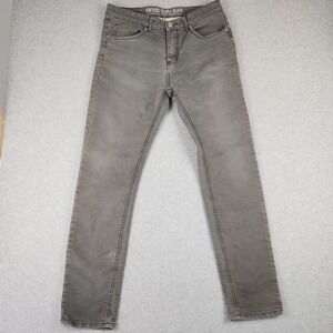Vintage Genes Black Jeans Mens 32x30 Gray Slim Fit Denim Pants VGB Casual